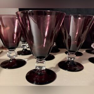2 Wilmington by Bryce (Amethyst) purple claret wine glasses 8oz. 5.5”H